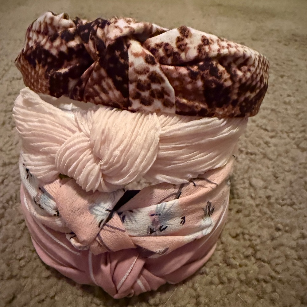 Amazon Bundle of Four Women's Headbands - Various Shades in Pink